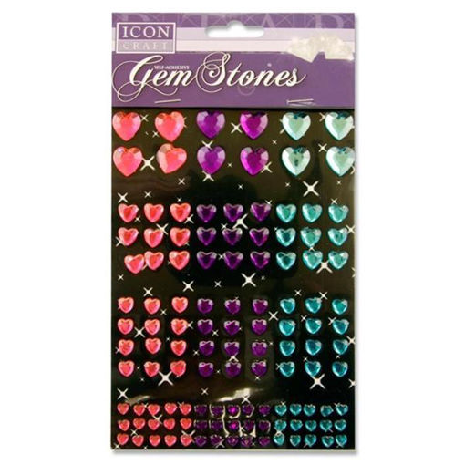 Picture of ICON CRAFT GEM STONES HEARTS - 120 PIECES
